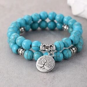 Natural Stone Tree Of Life Bracelet